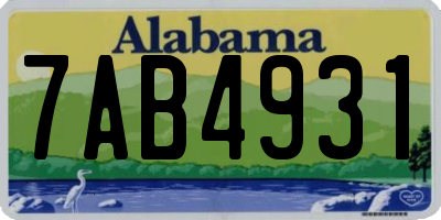 AL license plate 7AB4931
