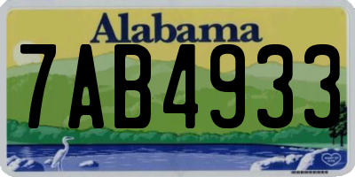 AL license plate 7AB4933