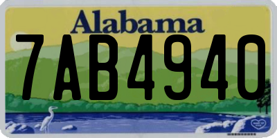 AL license plate 7AB4940