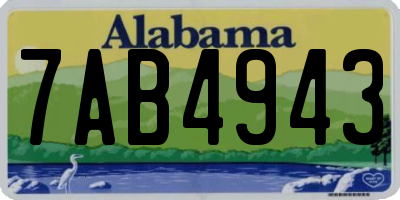 AL license plate 7AB4943