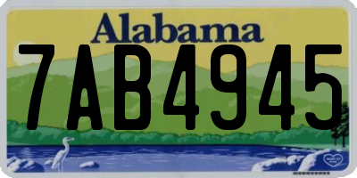 AL license plate 7AB4945