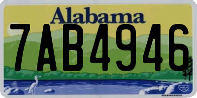 AL license plate 7AB4946