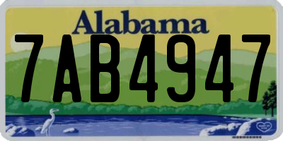 AL license plate 7AB4947