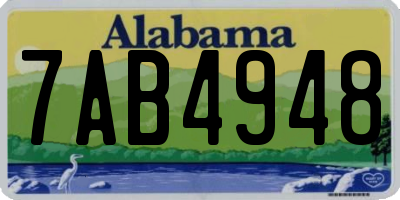 AL license plate 7AB4948