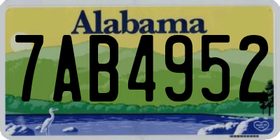 AL license plate 7AB4952