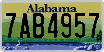 AL license plate 7AB4957