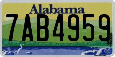 AL license plate 7AB4959
