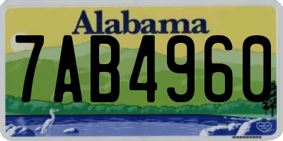 AL license plate 7AB4960
