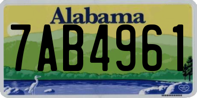 AL license plate 7AB4961