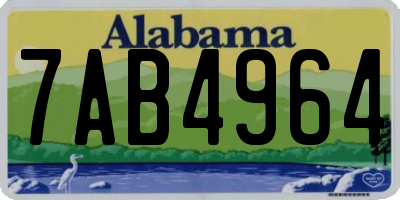 AL license plate 7AB4964