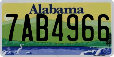 AL license plate 7AB4966