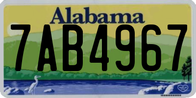 AL license plate 7AB4967