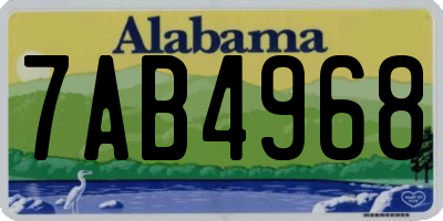 AL license plate 7AB4968