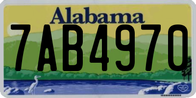 AL license plate 7AB4970