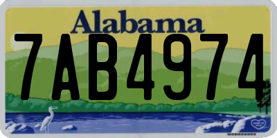 AL license plate 7AB4974