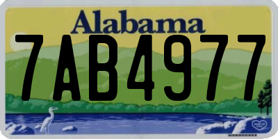 AL license plate 7AB4977