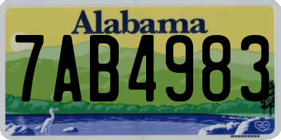 AL license plate 7AB4983
