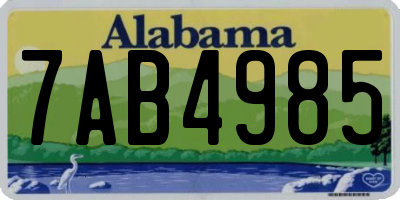 AL license plate 7AB4985
