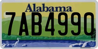 AL license plate 7AB4990