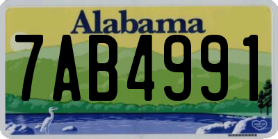 AL license plate 7AB4991