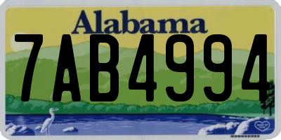 AL license plate 7AB4994
