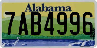 AL license plate 7AB4996