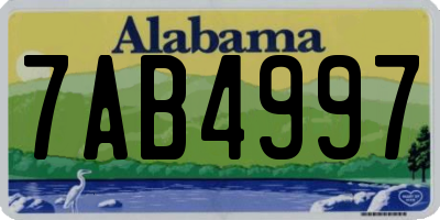 AL license plate 7AB4997