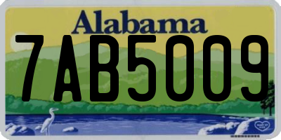 AL license plate 7AB5009