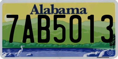 AL license plate 7AB5013