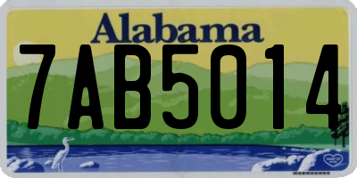 AL license plate 7AB5014