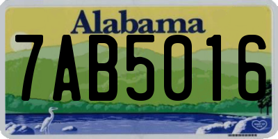 AL license plate 7AB5016
