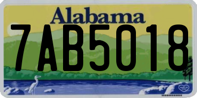 AL license plate 7AB5018
