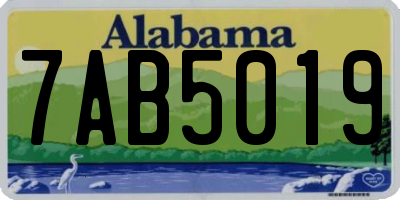 AL license plate 7AB5019