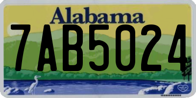 AL license plate 7AB5024