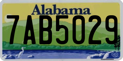 AL license plate 7AB5029