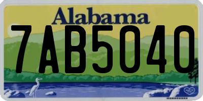 AL license plate 7AB5040