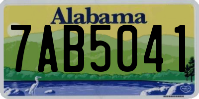 AL license plate 7AB5041