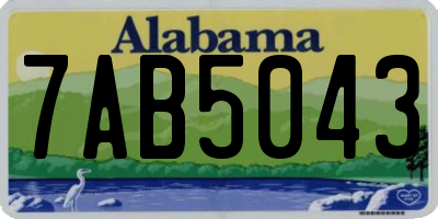 AL license plate 7AB5043