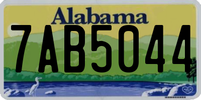 AL license plate 7AB5044
