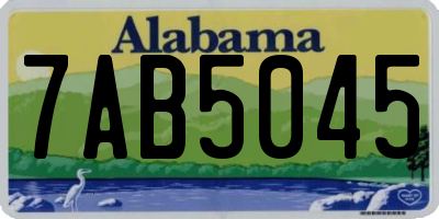 AL license plate 7AB5045