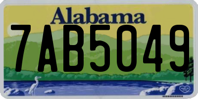 AL license plate 7AB5049