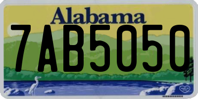 AL license plate 7AB5050