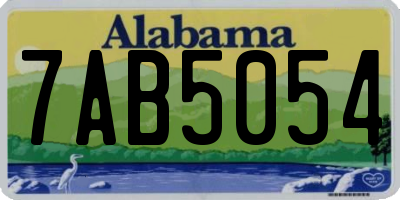 AL license plate 7AB5054