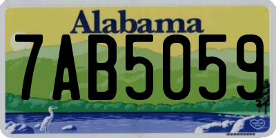 AL license plate 7AB5059