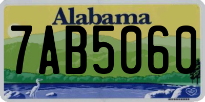 AL license plate 7AB5060