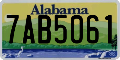 AL license plate 7AB5061