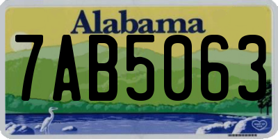 AL license plate 7AB5063
