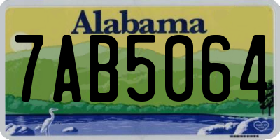 AL license plate 7AB5064