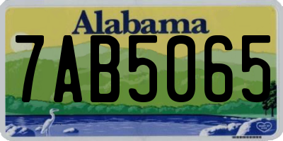 AL license plate 7AB5065