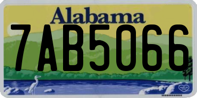 AL license plate 7AB5066